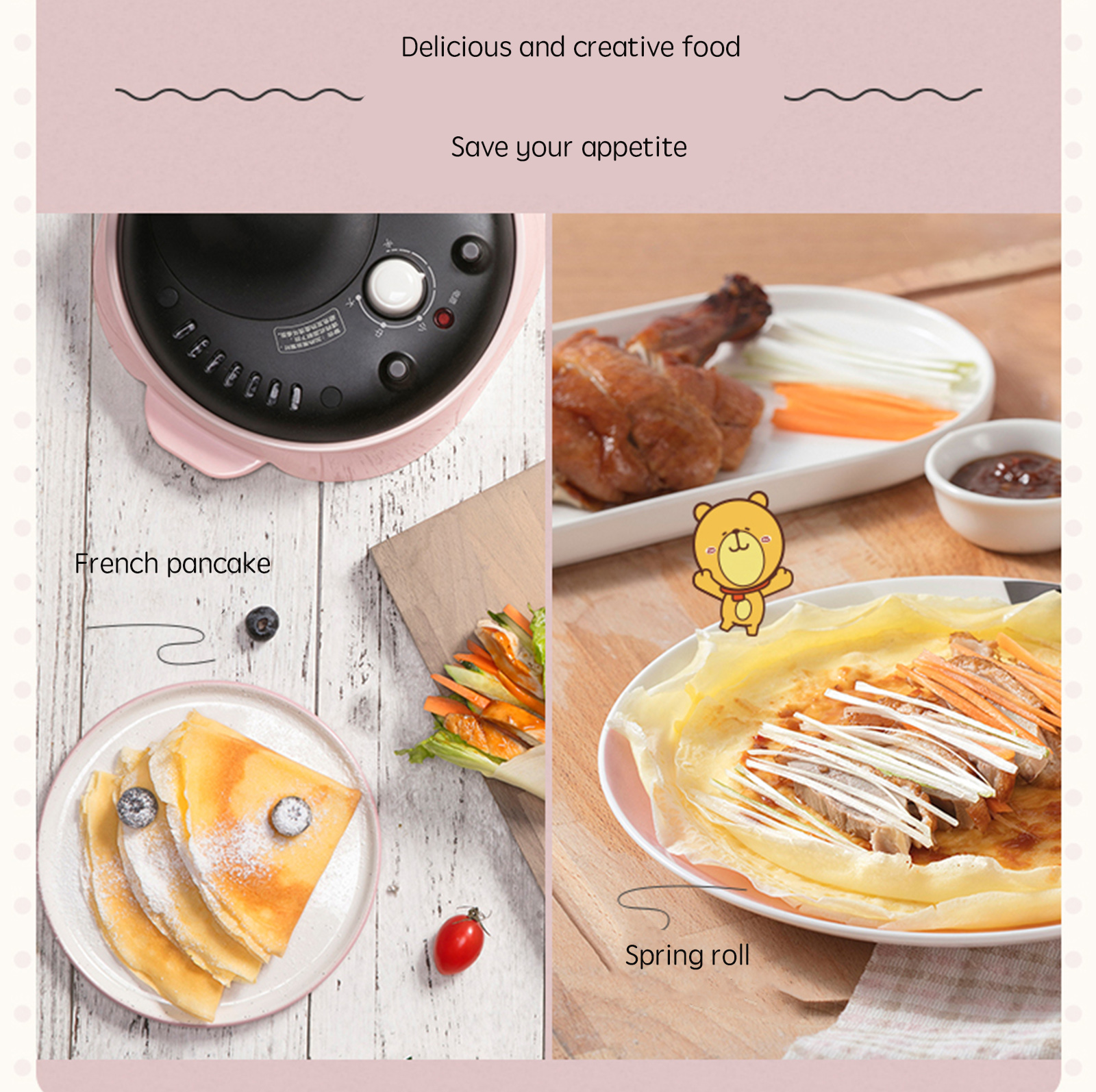 Instant Crepe Maker, Portable Electric Crepe Maker, 7in Crepe Maker with  Long Handle, Red Non-stick Electric Crepe Pan, Including Egg Beater &  Batter