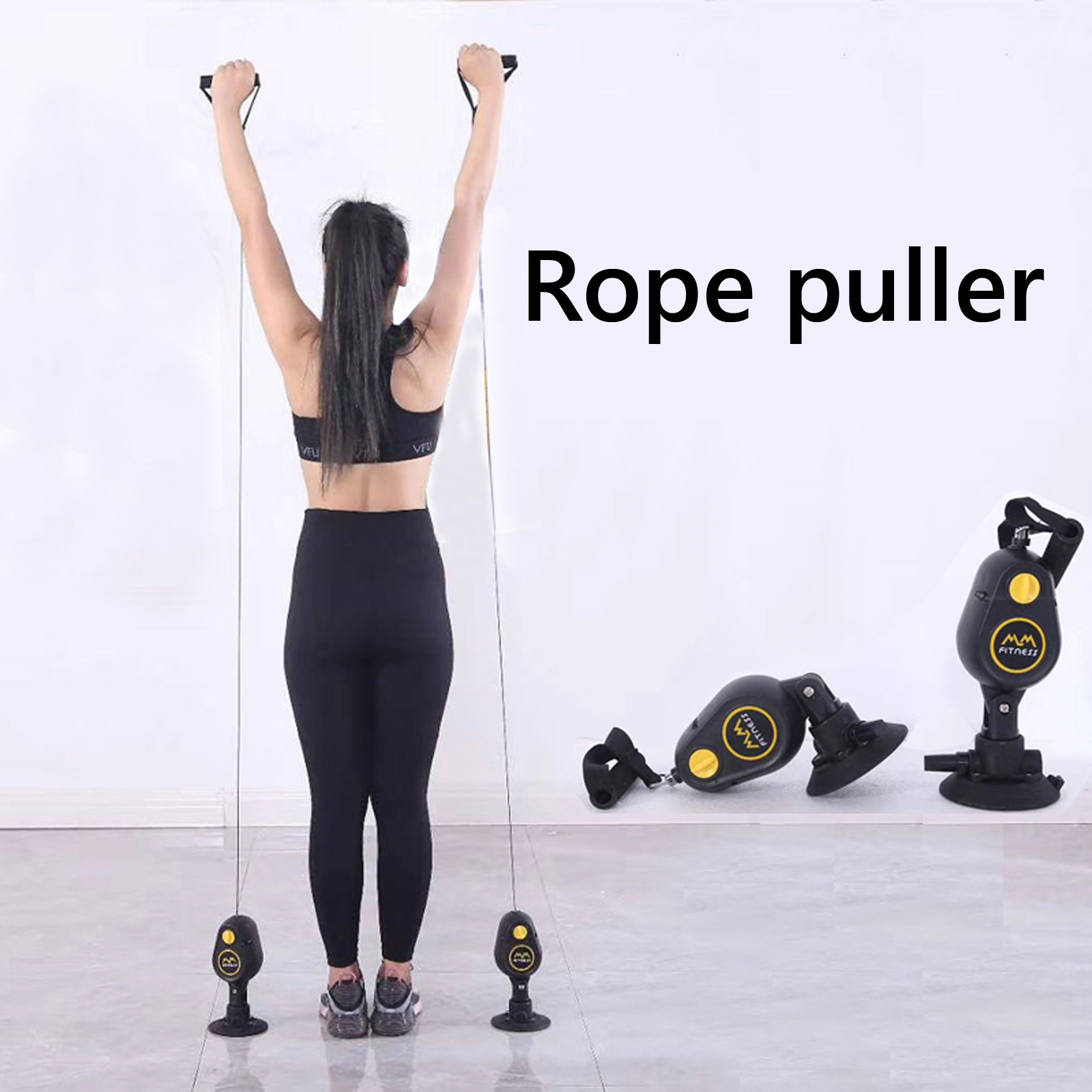 Details about   Fitness Pull Rope Suction Cup Trainer Device Fitness Pilates MM Fitness 