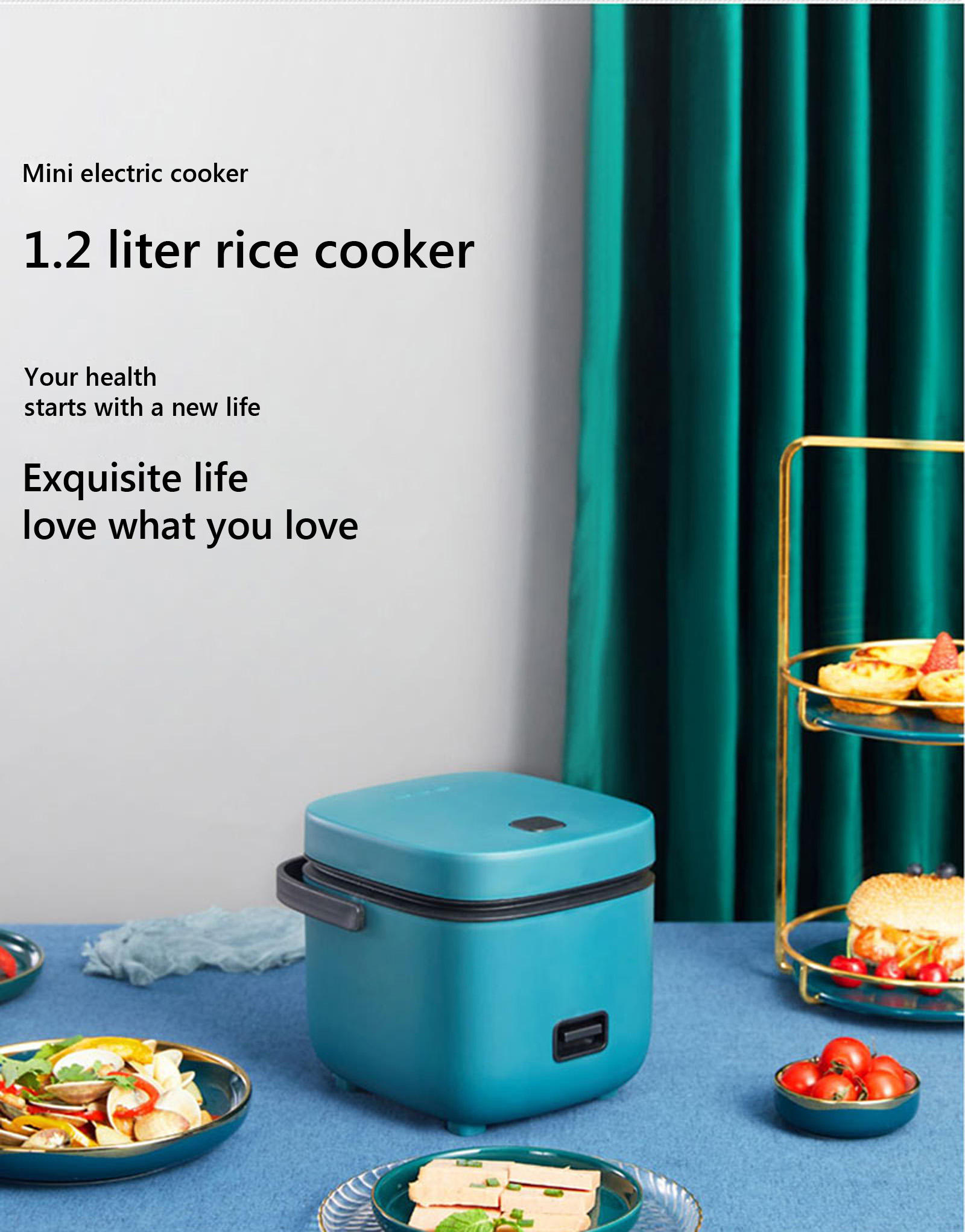1.2L 220V Small Rice Cooker Mini Small 1-2 Person Rice Cooker