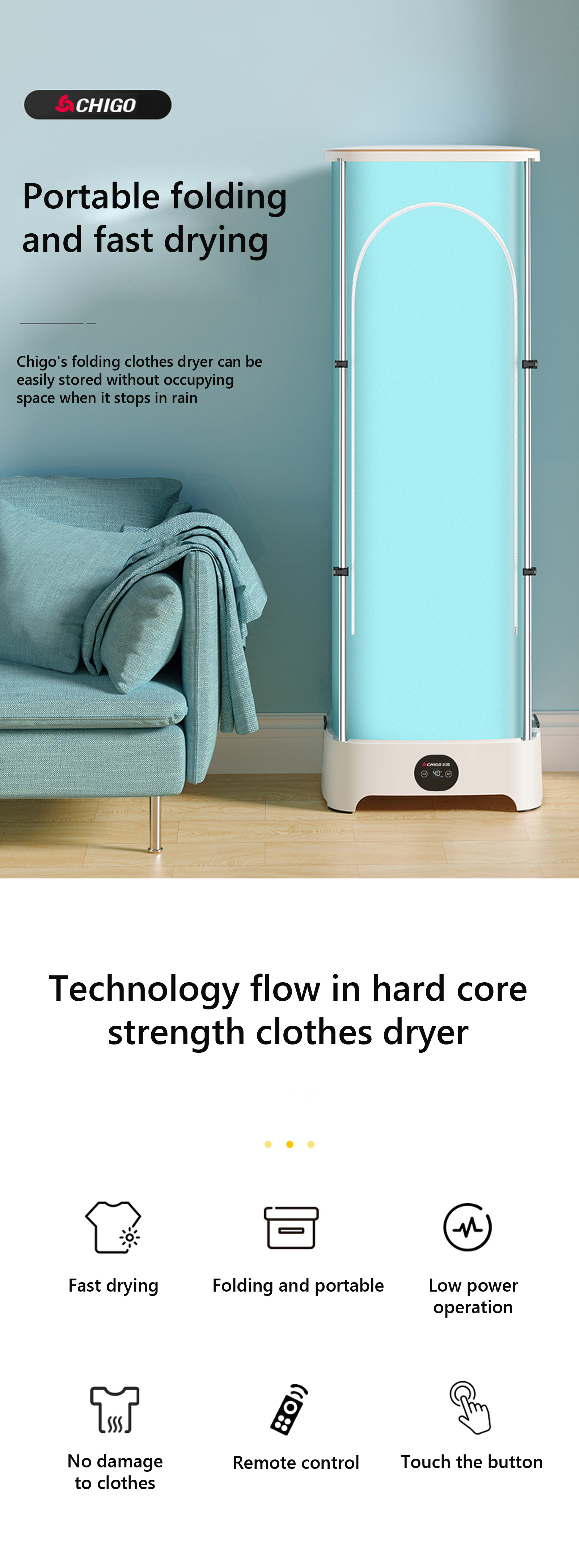 Details about   Wall-mounted Folding Clothes Quick-drying Sterilization Portable Dryer Malata 