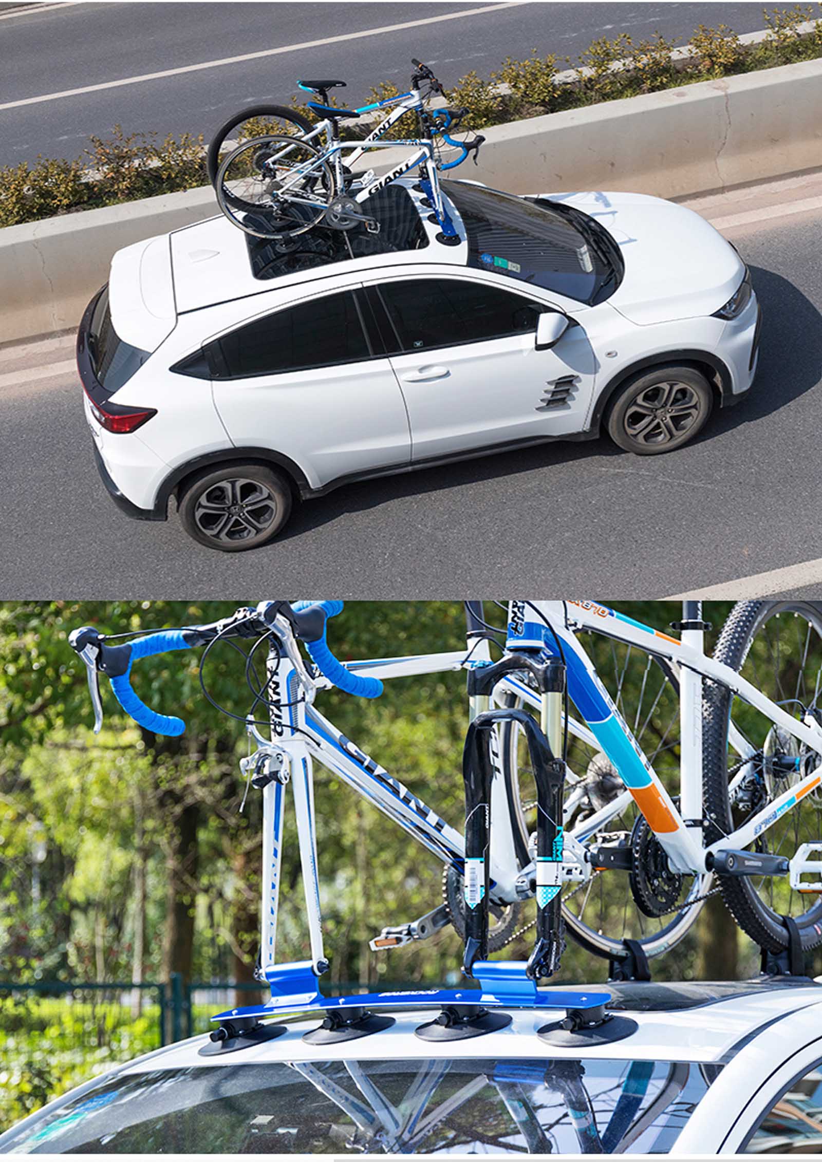 Bicycle Stand Strong Sucker MTB Raod Bike Car Roof Carrier Rack Suction Bicycle 
