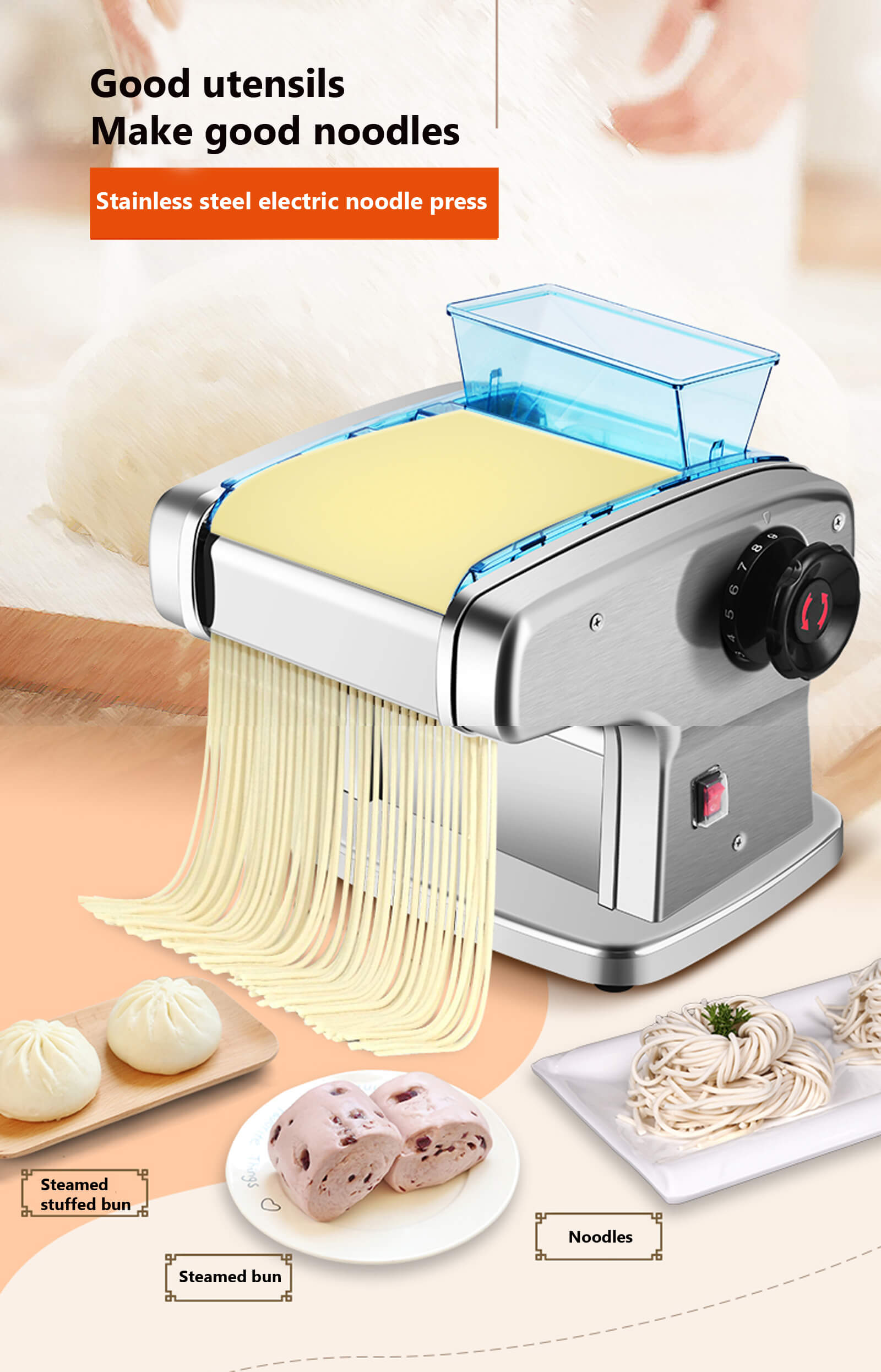  Electric Pasta Makers,Portable Handheld Automatic Mixers,Pasta  Gun,Pasta Noodle Ramen Maker Machine,Automatic Portable Handheld Noodle  Maker Machine 150W,White (+Five 2.5mm round dough bucket) : Home & Kitchen