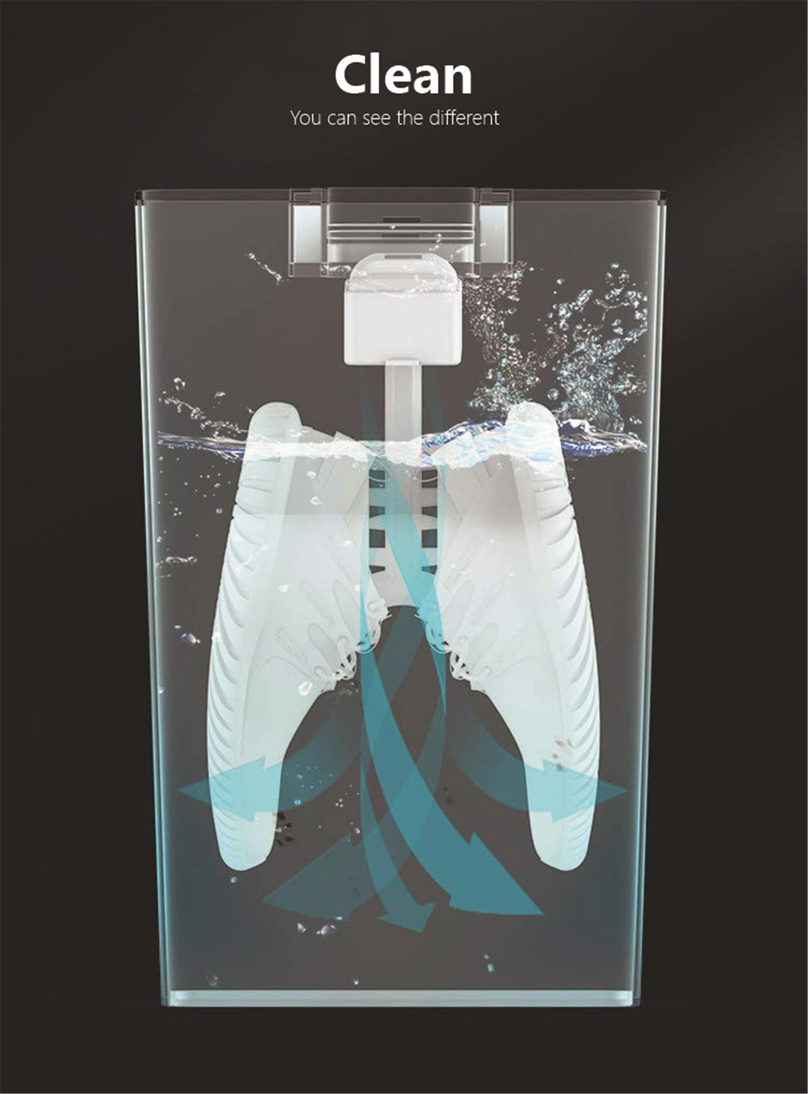 SOLIVE Ultrasonic Sterilization Deodorant Shoes Washing Machine 
