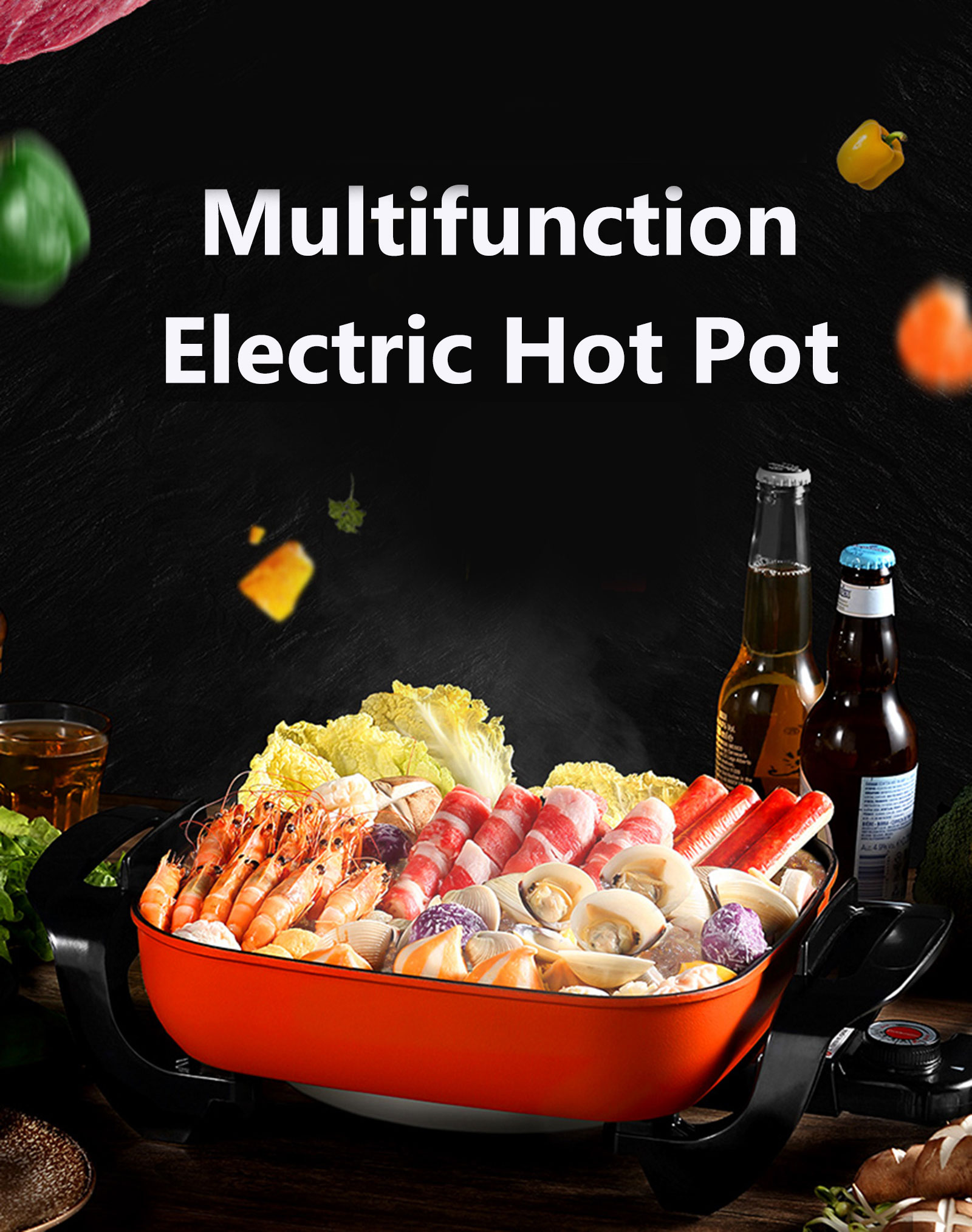 4.5L/6L Multifunction Electric Cooking Pot with Separable Inner Pot, Multi-Cooker  Electric Pot - China Multi-Cooker and Electric Cooking Pot price