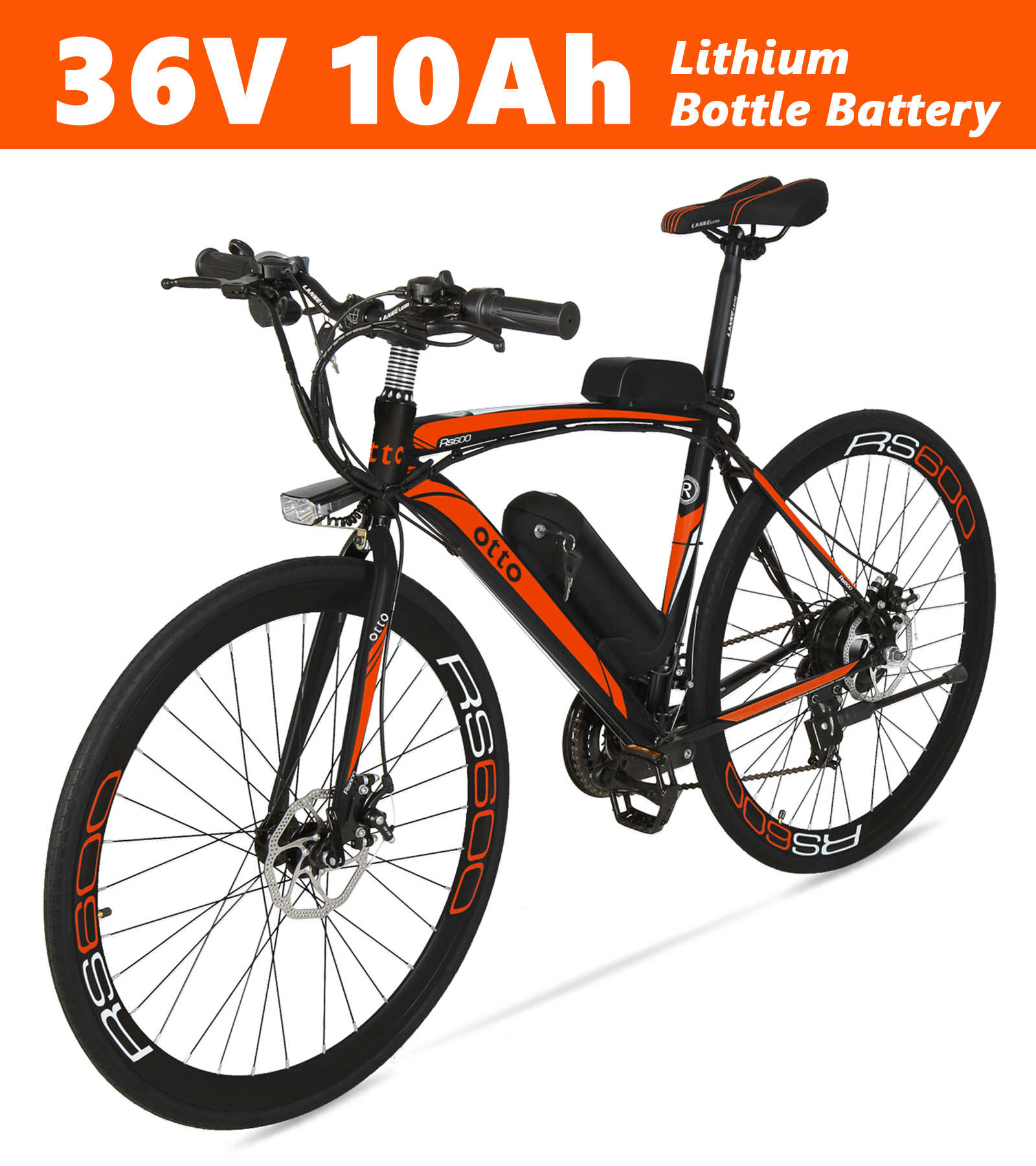 36V 10Ah Electric Bike Ebike Bottle Lithium Battery Black 36V 15Ah 